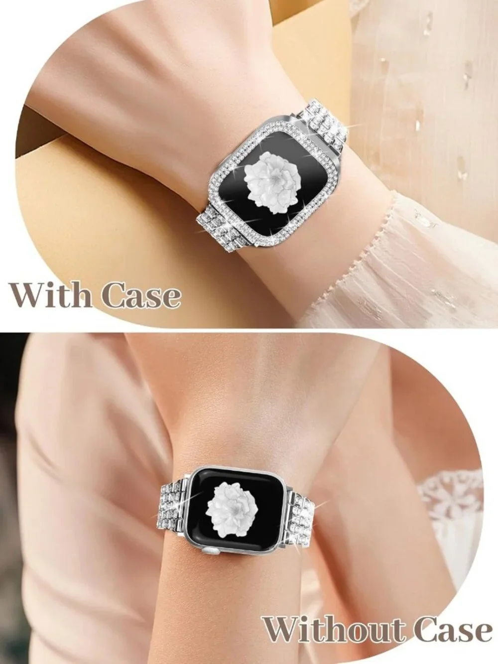 Luxury Diamond Bling Bands for Apple Watch 38mm-49mm | Metal Bracelet Strap